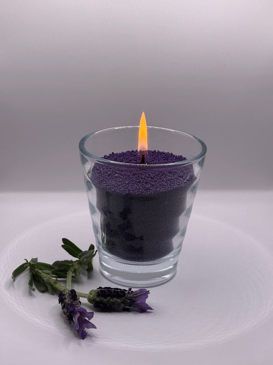 Sandwachskerze Lavendel